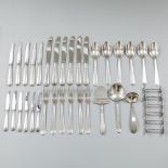 26-piece Art Deco cutlery set Georg Nillsen for Gero, model 431 "Skirt", silver-plated.