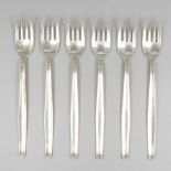 6-piece set breakfast forks ''model Jeunesse'' silver.