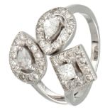 BLA 10K. white gold ring set with approx. 0.71 ct. diamond.