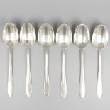 6-piece set dinner spoons silver.