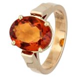 BLA 10K. yellow gold ring set with approx. 4.34 ct. citrine.