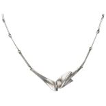 Sterling silver 'Hesperia' necklace by Finnish designer Zoltan Popovits for Lapponia.