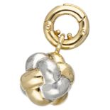 Tirisi Moda 18K. yellow gold / sterling silver knot charm pendant.