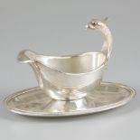 Gravy boat Christofle, model Malmaison, silver-plated.