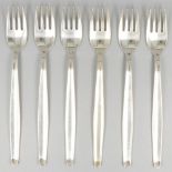 6-piece set dinner forks ''model Jeunesse'' silver.