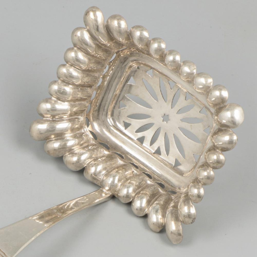 Silver sifter spoon. - Image 2 of 5