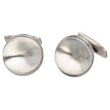 Sterling silver no.74B modernist cufflinks by Nanna Ditzel for Georg Jensen.