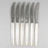 6-piece set dinner knives ''model Jeunesse'' silver.