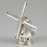 Miniature flour mill silver.