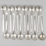 12-piece set dessert spoons ''model Jeunesse'' silver.