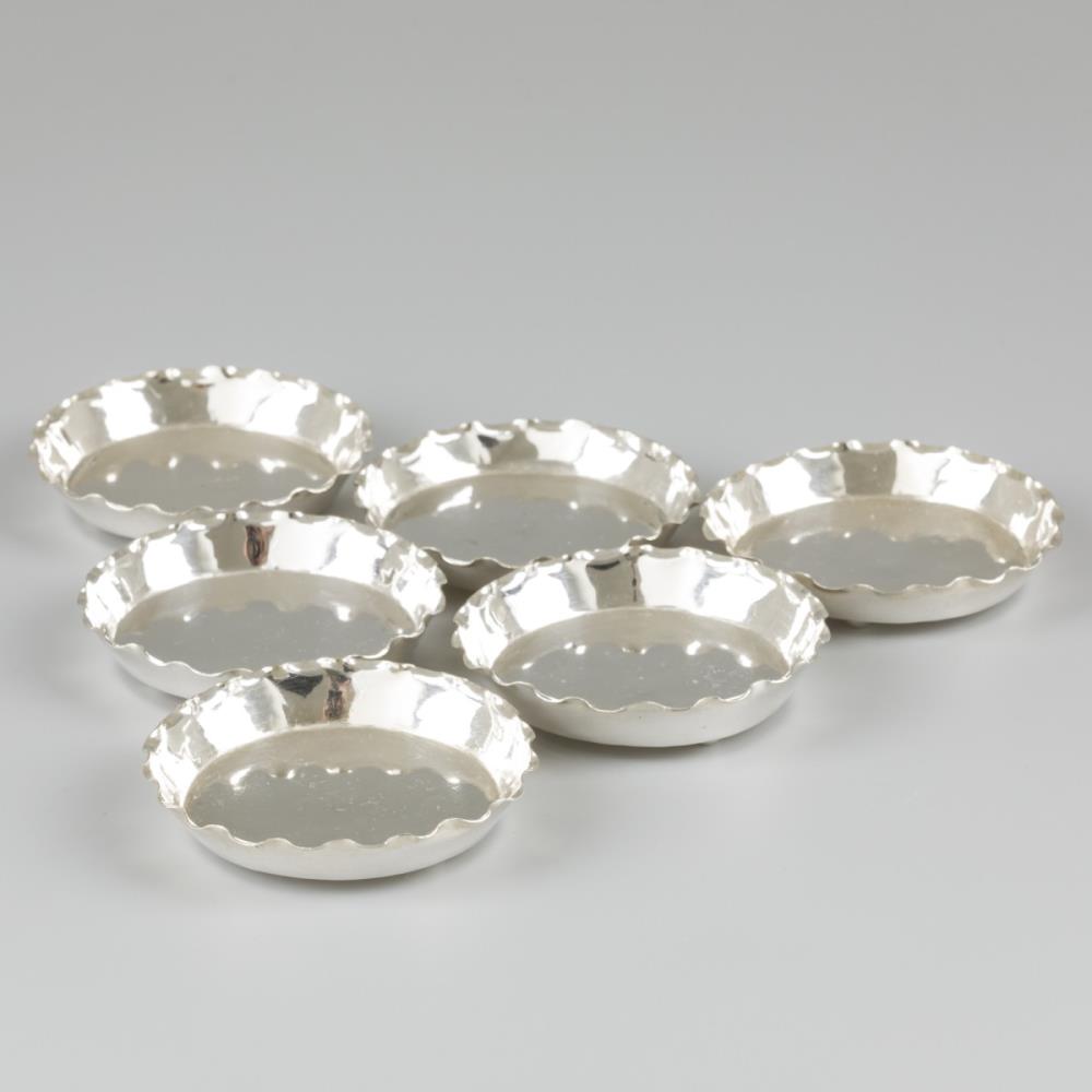 6-piece set of coasters (China export) silver. - Image 3 of 5