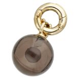 Tirisi Moda 18K. yellow gold charm ball pendant with smoky quartz.