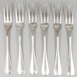 6-piece set breakfast forks silver.