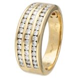 18K. Yellow gold ring set with approx. 0.45 ct. diamond.
