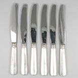 6-piece set of knives ''Haags Lofje'' silver.