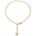 Cartier 18K. tricolor gold 'Love Knot Charm' bracelet.