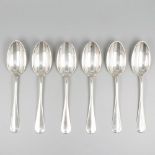 6-piece set of silver breakfast spoons.