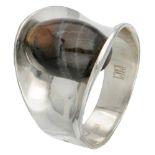 Sterling silver ring with spectrolite by Finnish designer for Kaunis Koru.