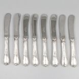 8-piece set butter knives Christofle, model Marly, silver-plated.