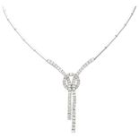 18K. White gold necklace set with approx. 2.03 ct. diamond.