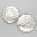 Set of regional dress trouser buttons (Zeeland Walcheren 1906) silver.