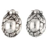 Sterling silver no.34 Art Nouveau style earrings by Georg Jensen.