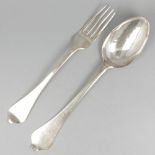 Spoon and fork (Rotterdam, Louis de Haan 1742-1781 & Douwe Eysma 1753-1796) silver.