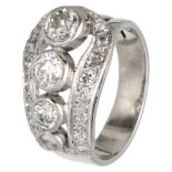 18K. White gold ring set with approx. 1.20 ct. diamond.