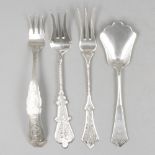 4-piece lot of silver scoops.