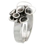 Sterling silver ring with the reindeer moss motif by Finnish designer Hannu Ikonen for Valo-Koru.