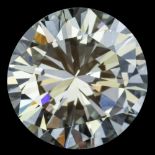 GIA certified 3.20 ct. round brilliant cut natural diamond.