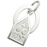Sterling silver Christofle pendant with silver mark 'OC'.