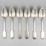 6-piece set dinner spoons silver.