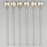 6-piece set of ice cream spoons silver.