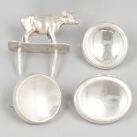 4-piece lot of cheese thumbs / skewer silver.