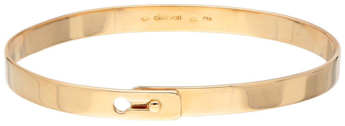 18K. Yellow gold dinh van 'Serrure Ruban' bangle bracelet.