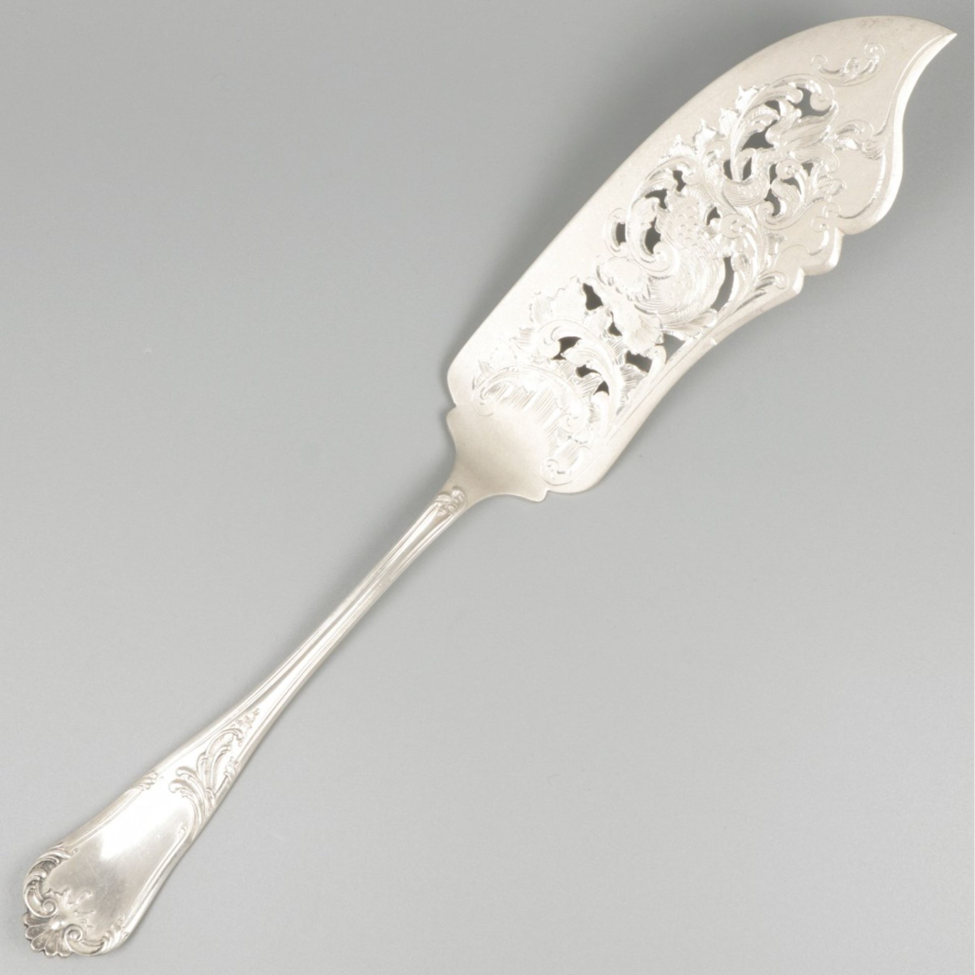 Fish cutlery set silver. - Image 3 of 9