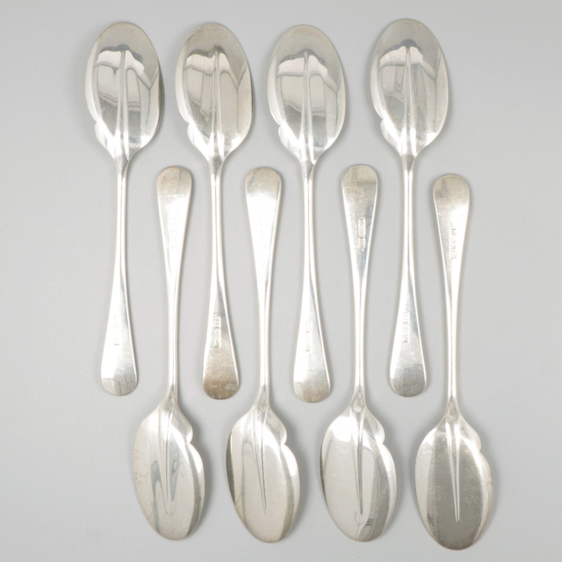 8-piece set of ice cream scoops silver. - Image 2 of 7