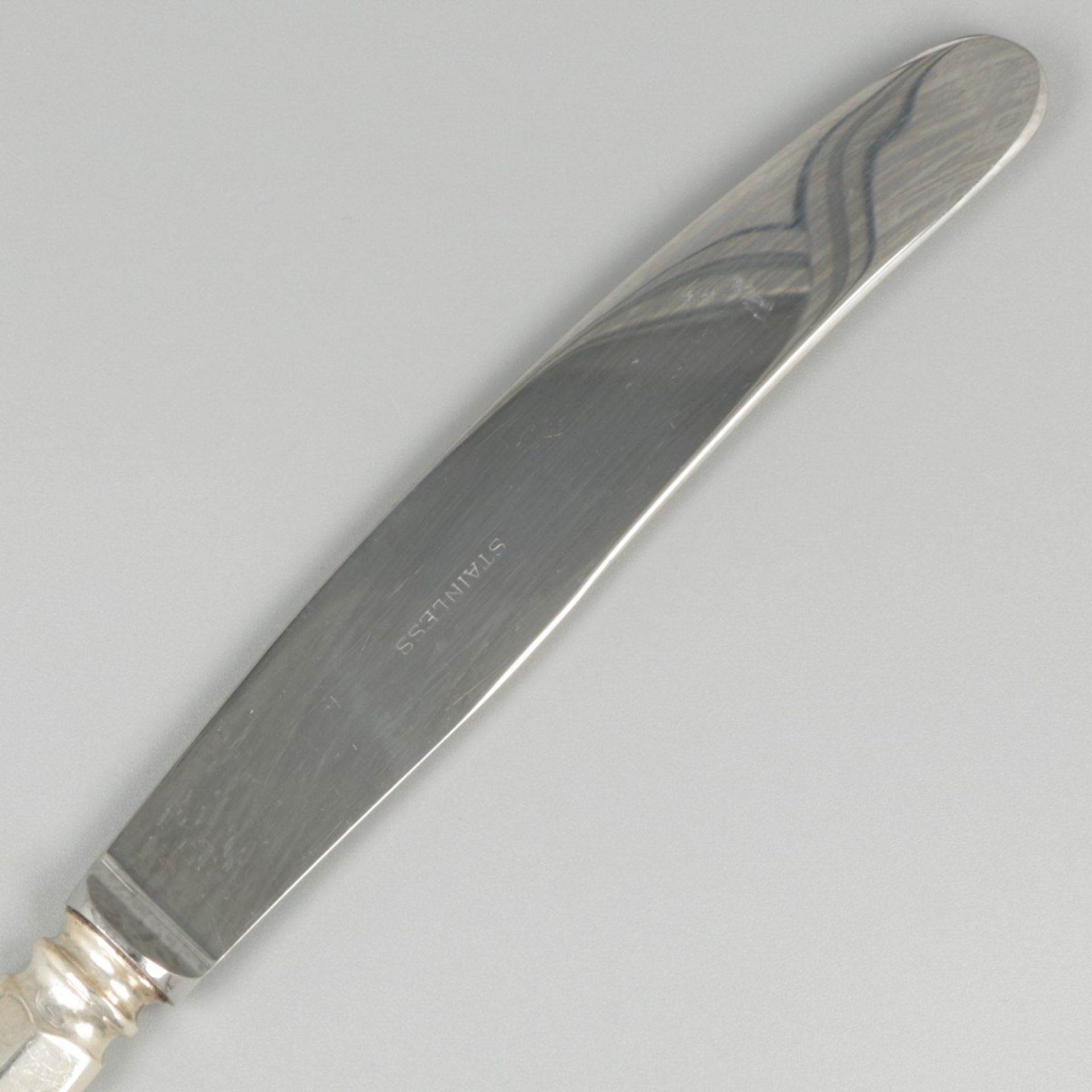 6-piece set dinner knives "Haags Lofje" silver. - Image 5 of 6