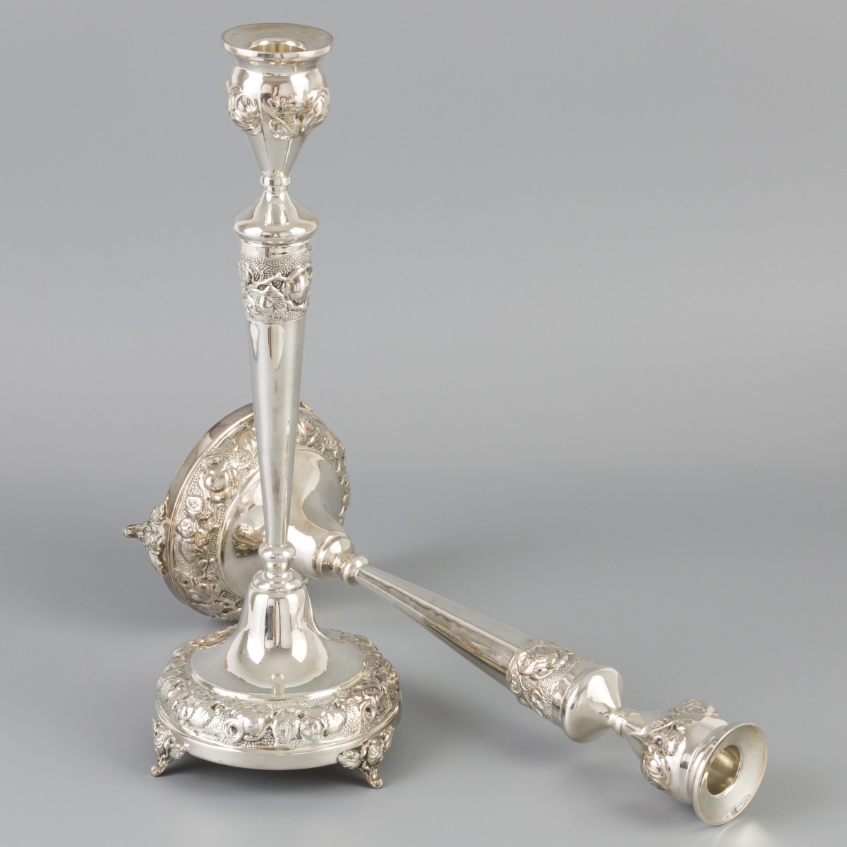 2 piece set of candlesticks silver. - Image 2 of 9