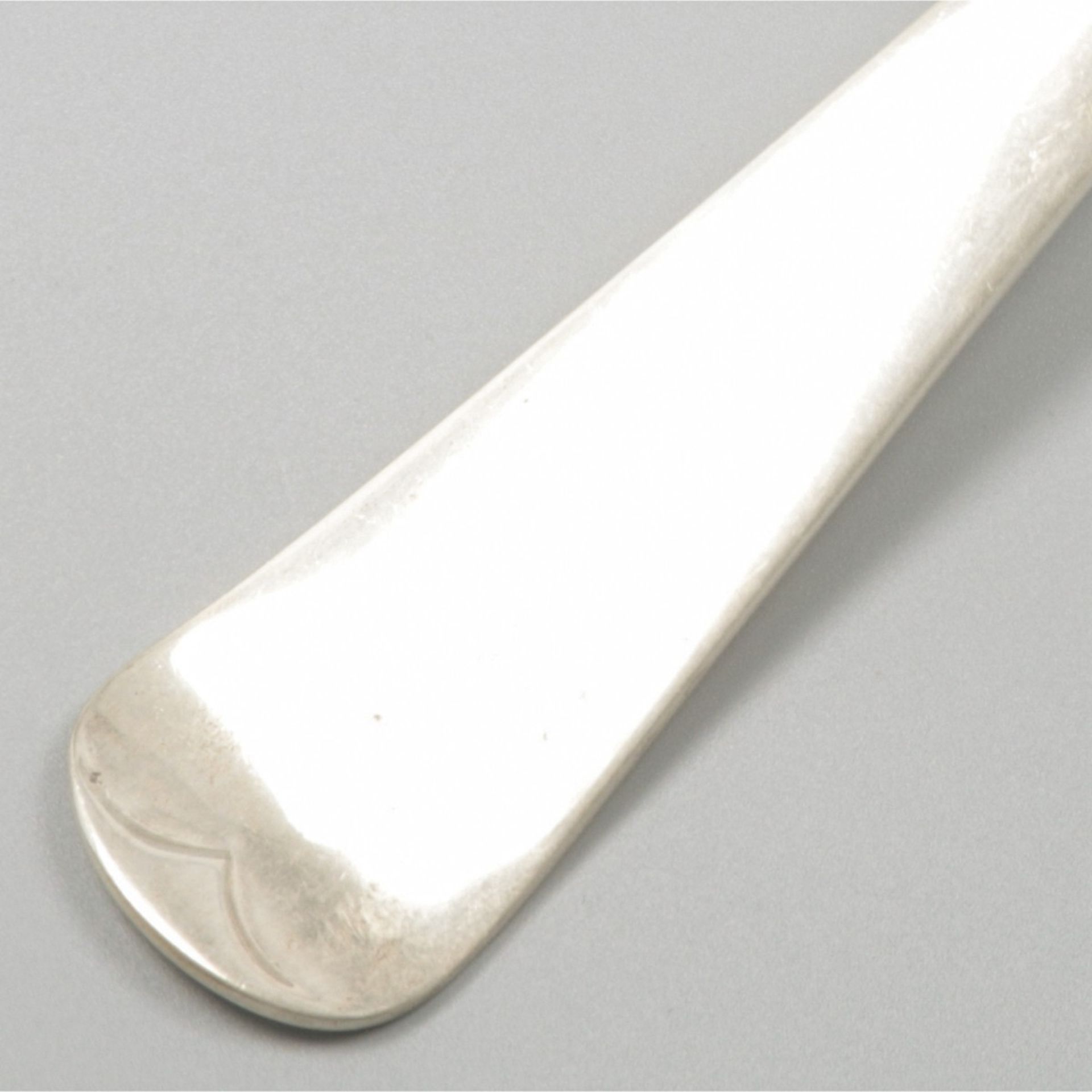 Soeplouche / Soup spoon ''Haags Lofje" silver. - Image 4 of 5