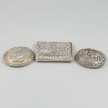 3-piece lot of silver boxes.