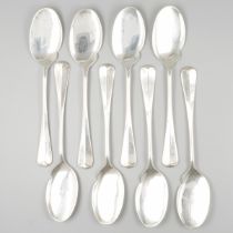 8-piece set of ice cream scoops silver.