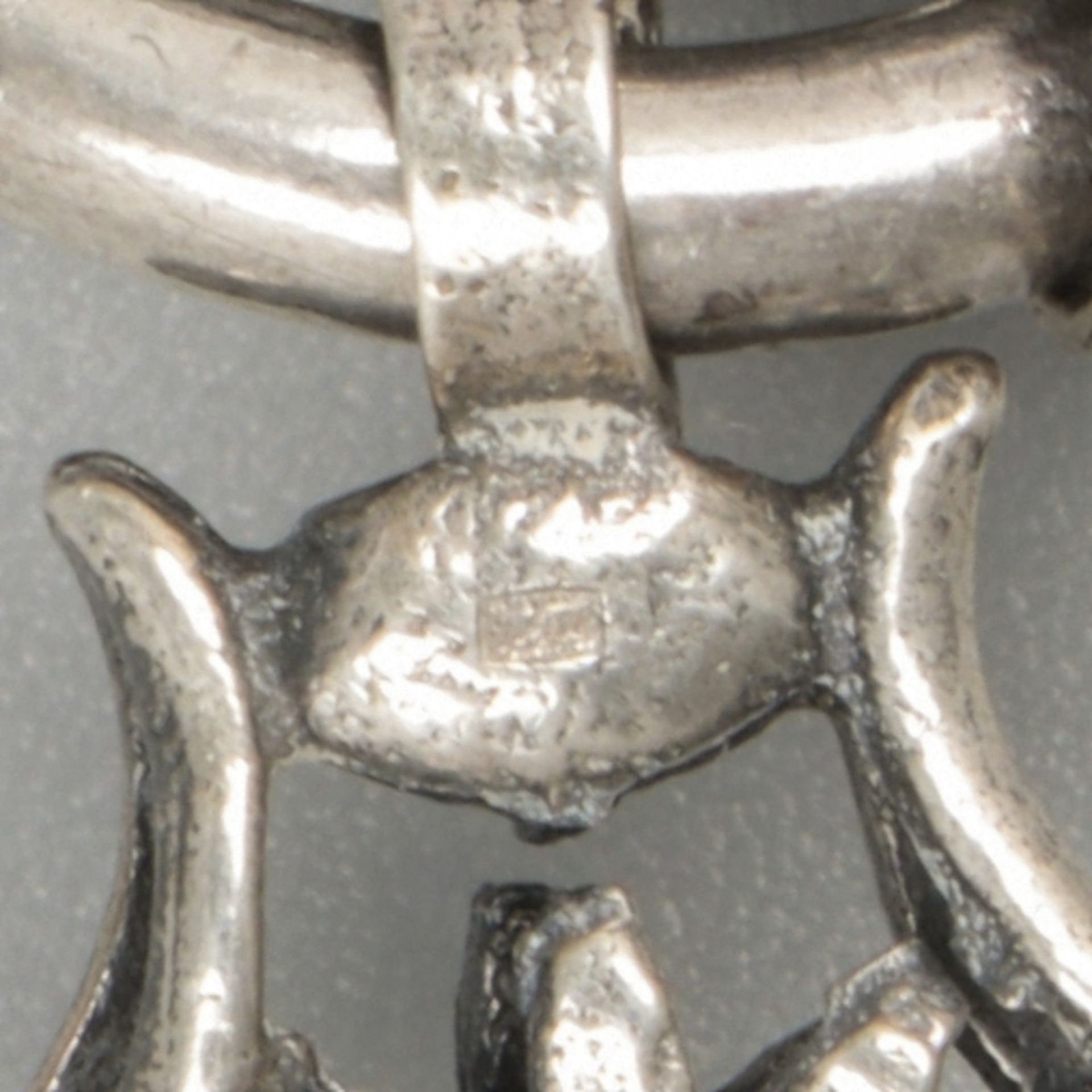 Watch chain with cachets and watch keys silver. - Image 3 of 3