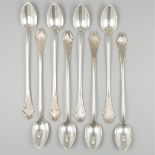8-piece set of ice cream spoons silver.