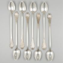 8-piece set of ice cream spoons silver.