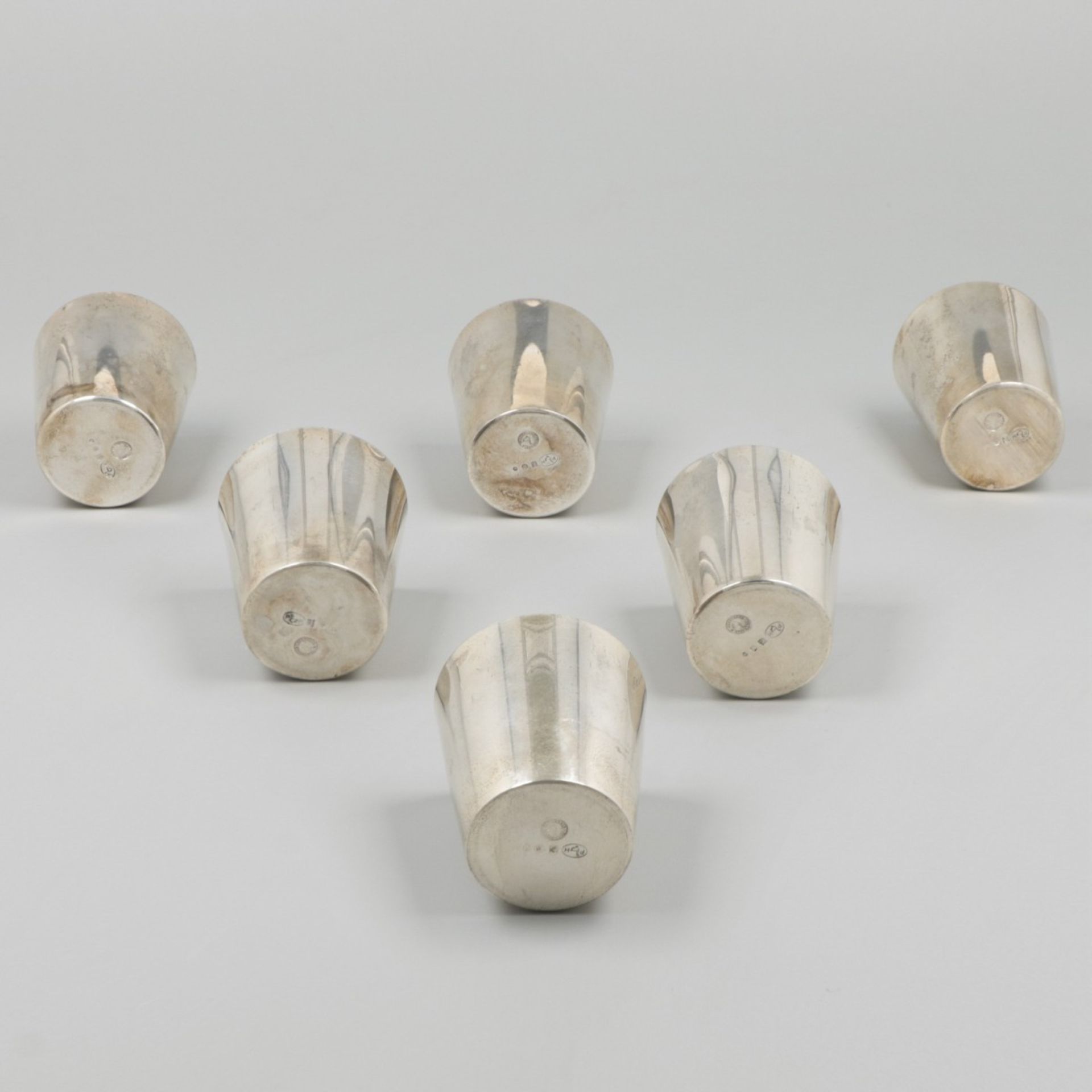 6-piece set of shot glasses silver. - Image 2 of 4