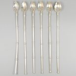 6-piece set cocktail spoons silver.