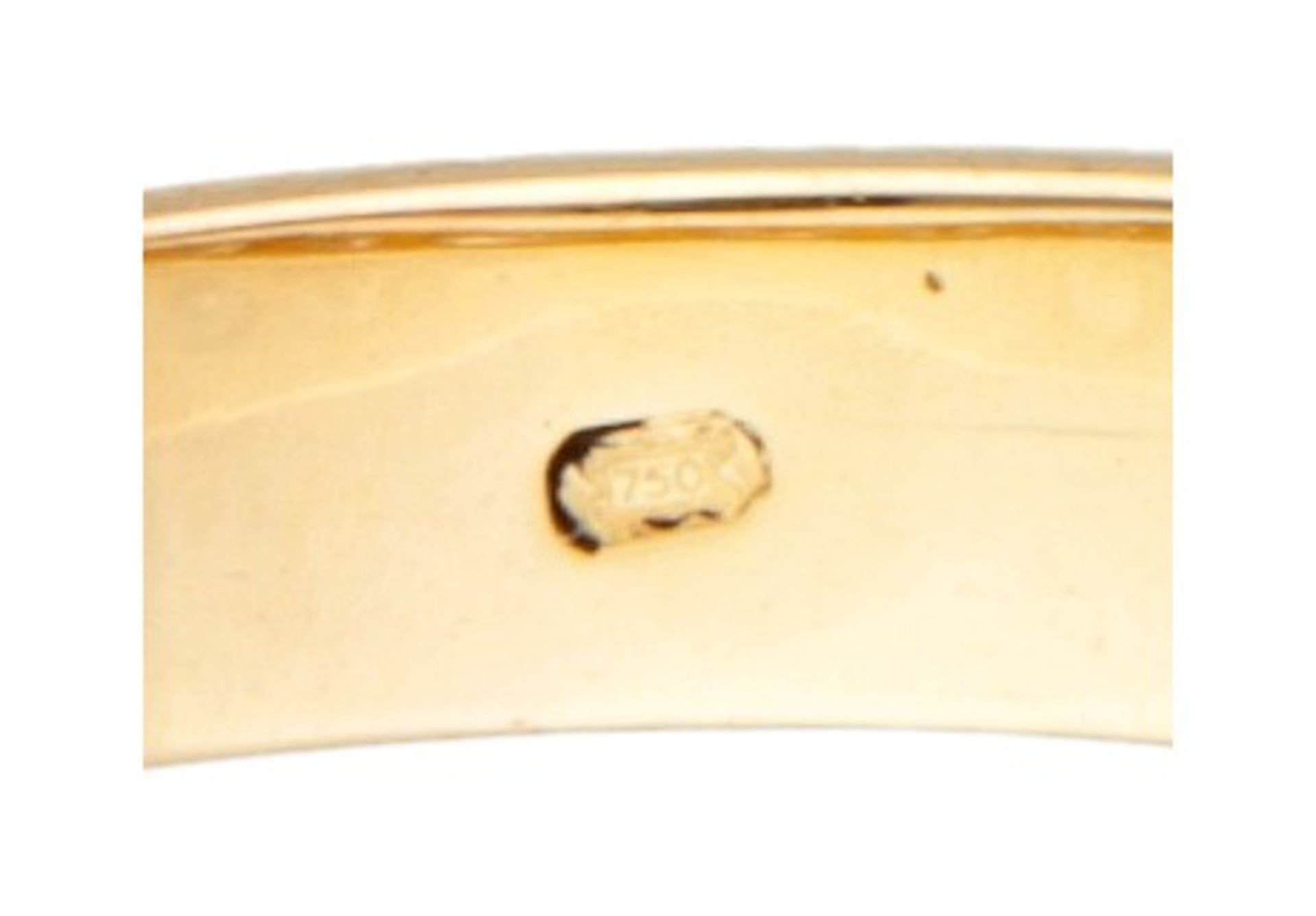 18K. Yellow gold river ring set with approx. 0.63 ct. diamond. - Image 3 of 3