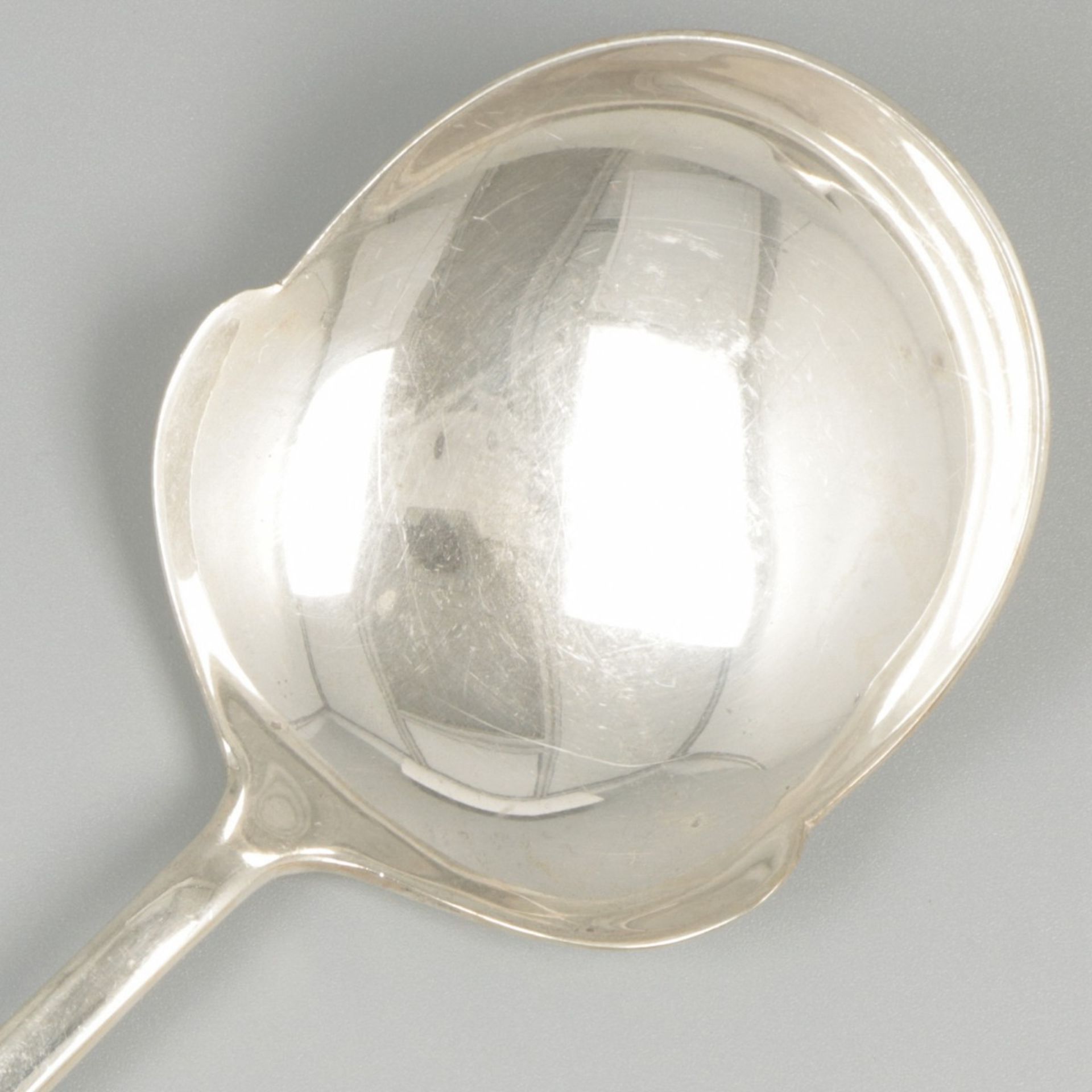 Potato spoon ''Haags Lofje'' silver. - Image 4 of 5